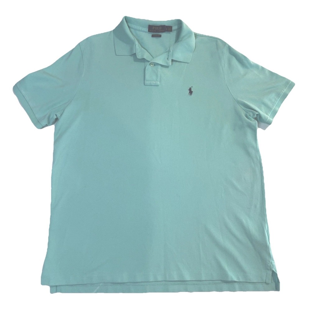 Polo Ralph Lauren Men's Classic Fit Polo Shirt Size L Mint Green Short‎ Sleeve